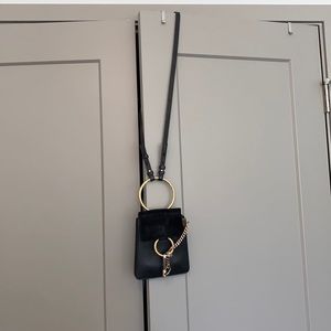 CHLOE Faye Bracelet Crossbody Bag Leather & Suede